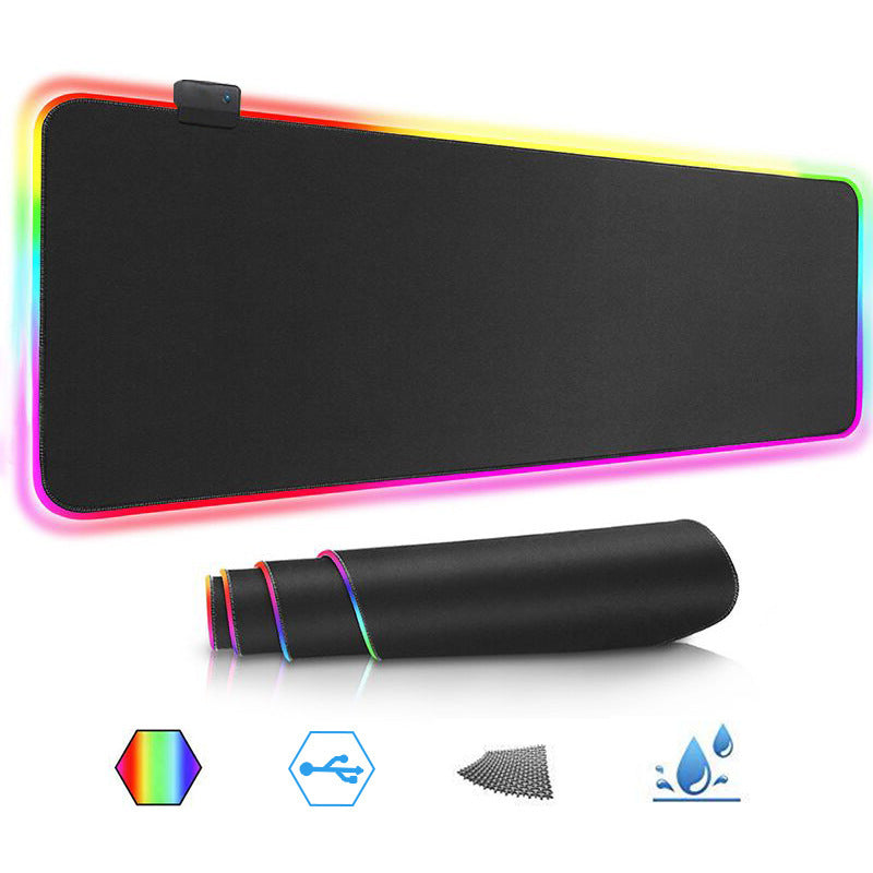 Luminous RGB Mouse Pad Luminous Symphony Game LED Rubber Table Mat