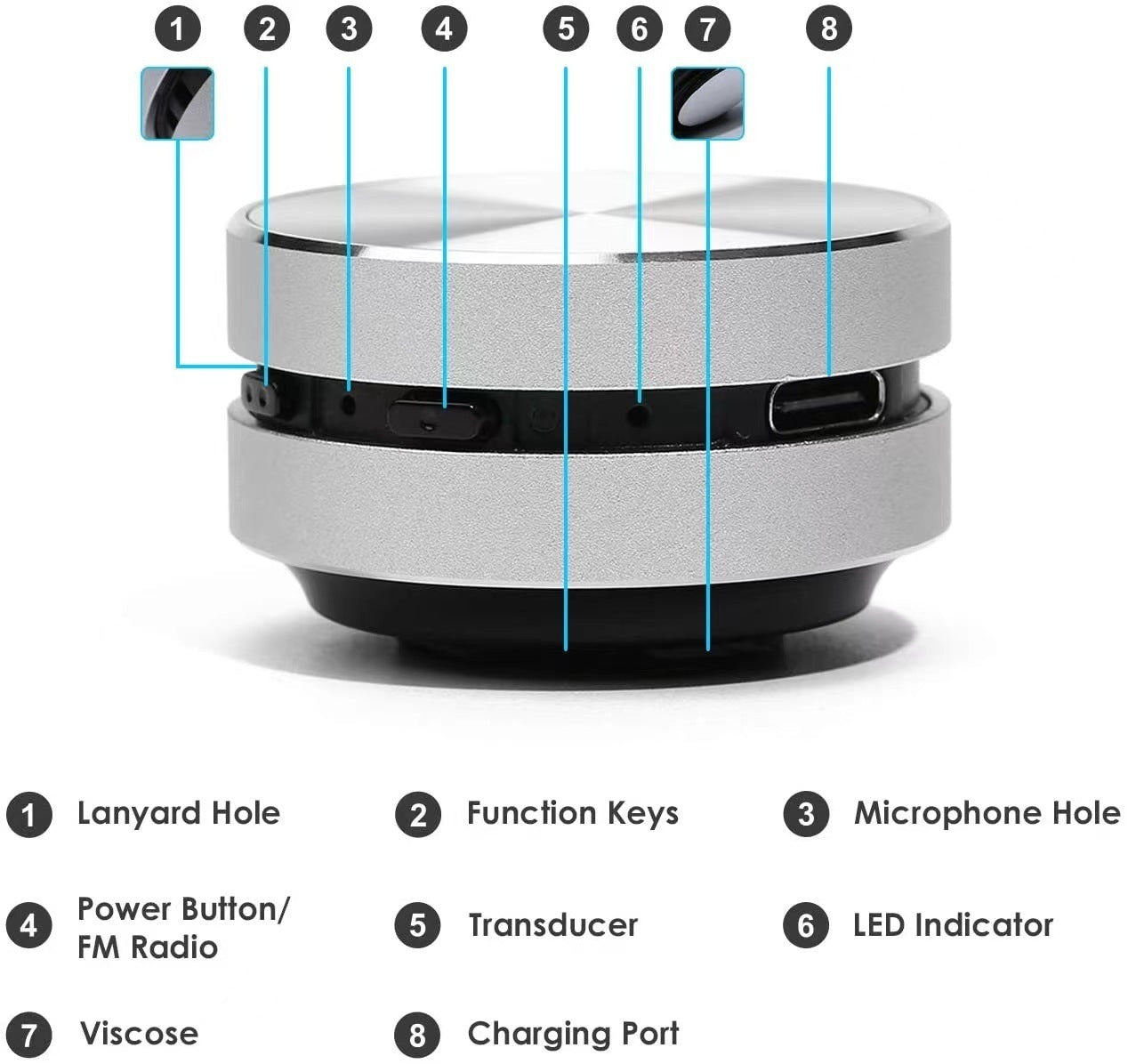 Bone Conduction Wireless Bluetooth Speaker Magnetic Portable